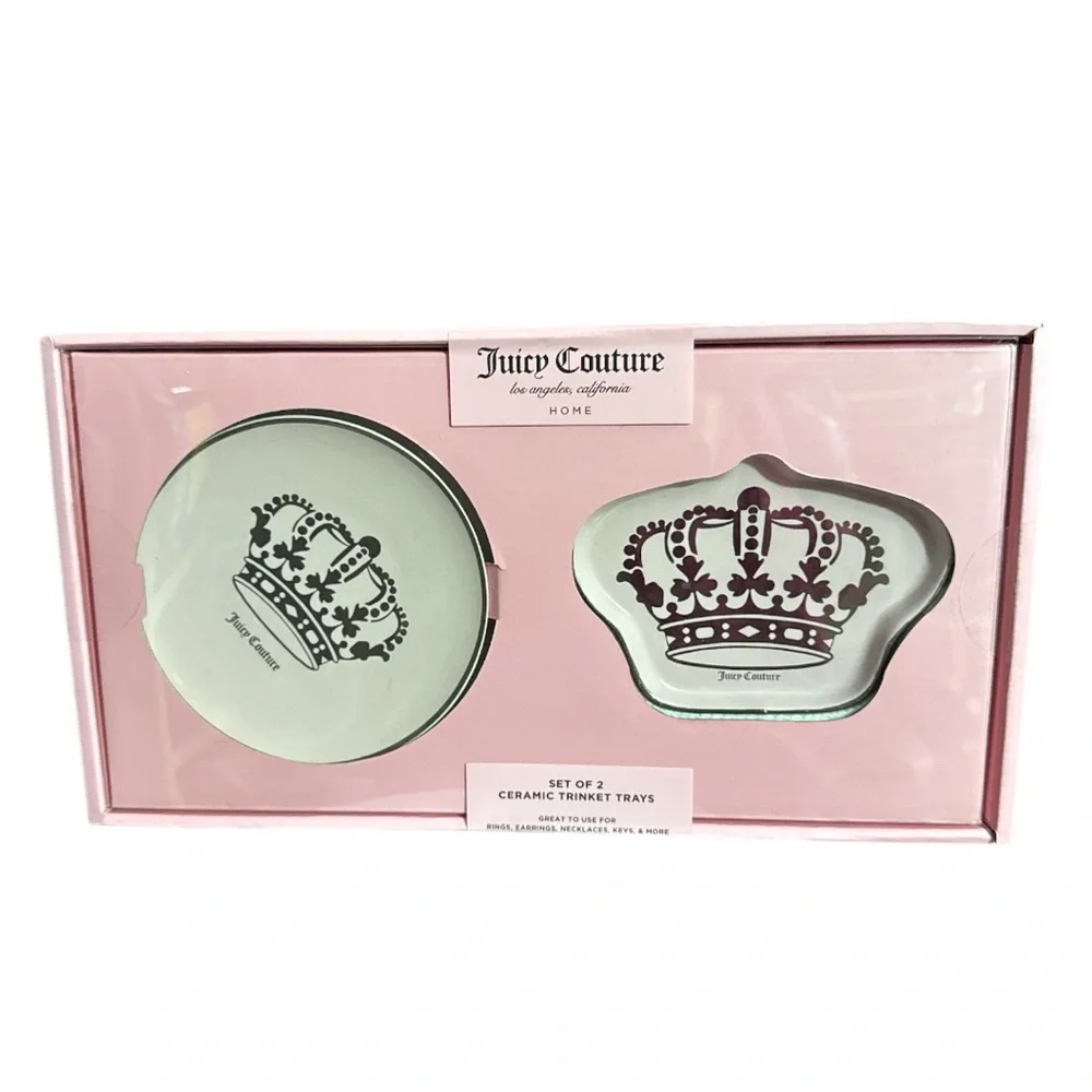 Juicy Couture Pink Ceramic Tray Duo